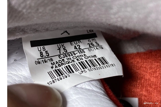 Rep EP UNIVERSITY CJ0939-100 WHITE TINKER RED AIR CJ0939-100 RETRO 3 JORDAN 0123